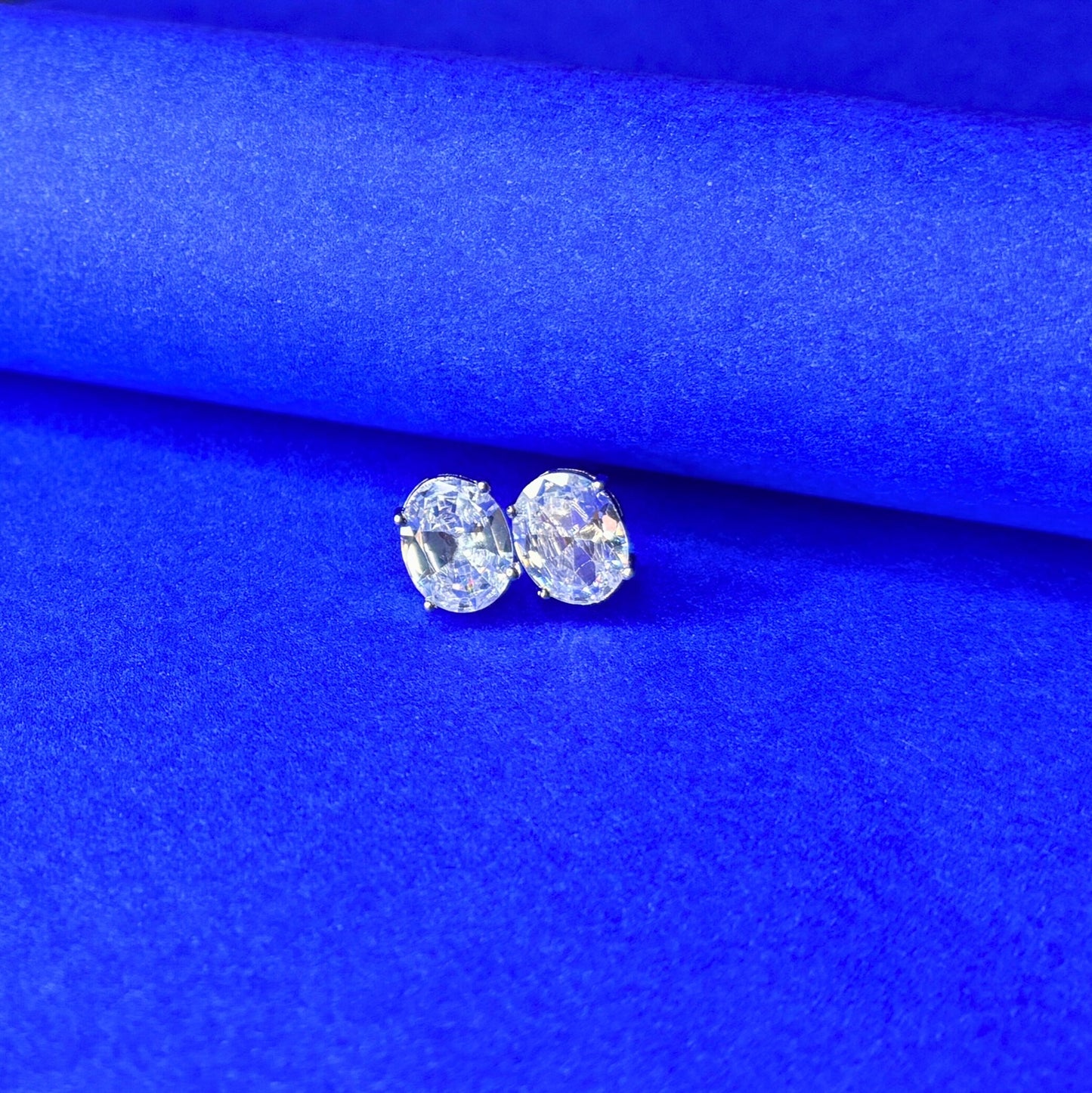 Waterproof Oval-Cut Stud Earrings for Women