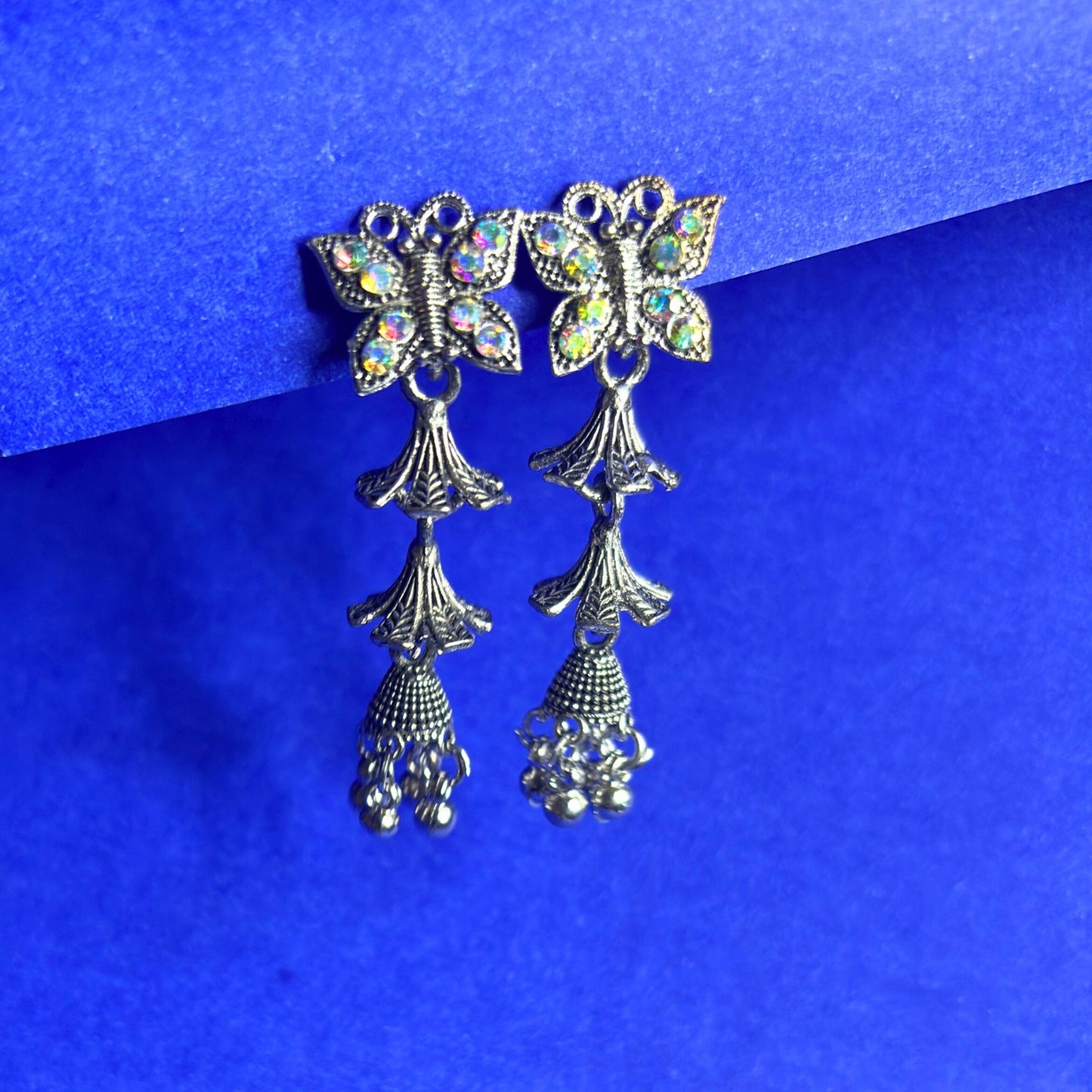Oxidized Butterfly Dangle Earrings for Women & Girls