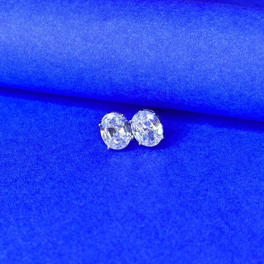 Waterproof Oval-Cut Stud Earrings for Women