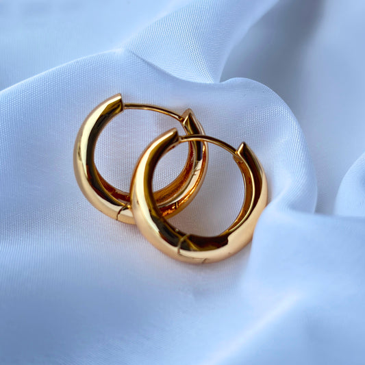 Gold Plated Classic Hoop Earrings